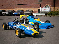 Delta workshop May 2011 T80 and FJ Lotus 22 Hew's car 003.jpg